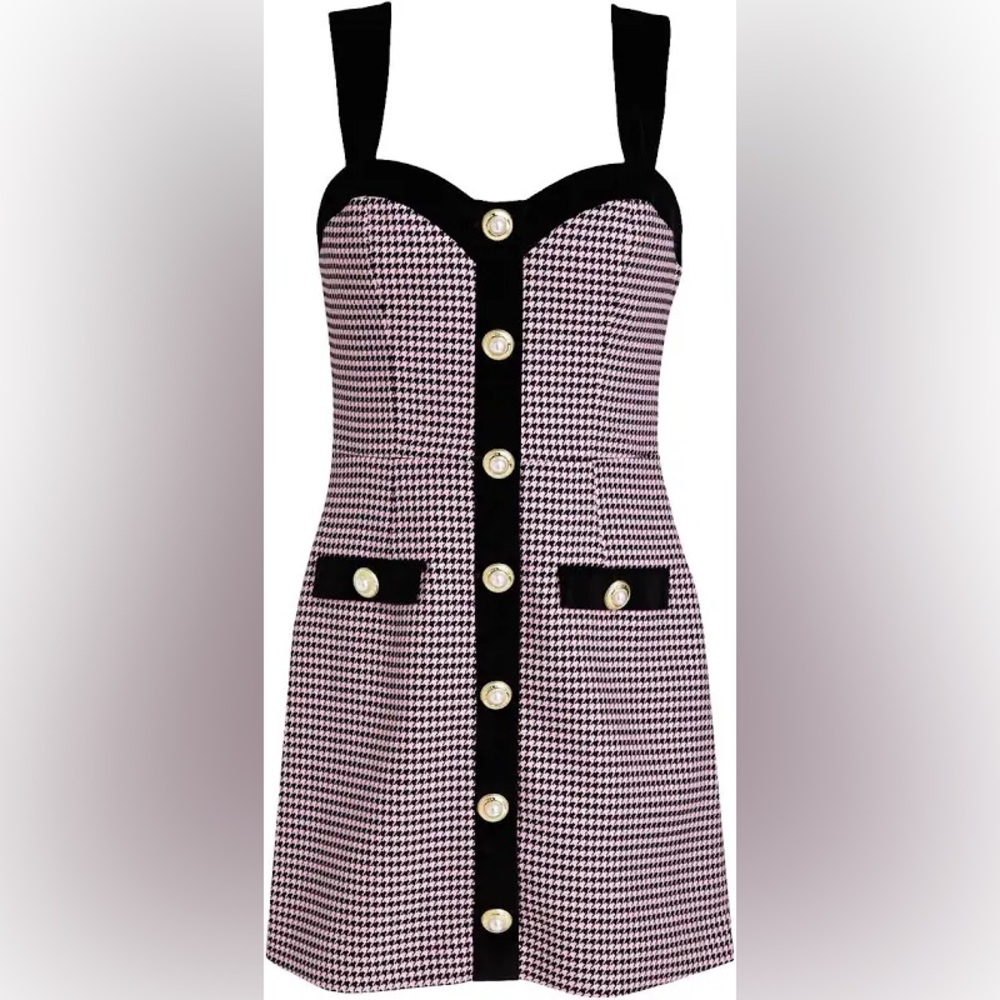 Rebecca Vallance Basinger Houndstooth Dress